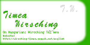 timea wirsching business card